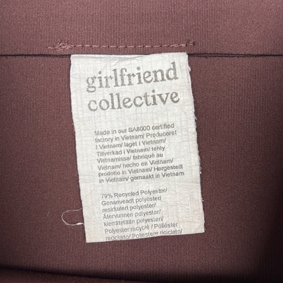 Girlfriend Collective High Rise Compression Ankle Leggings Brown XS - Picture 8 of 8